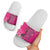 African Women Slide Sandals Black Beautiful Brave and Bressed - Pink Color - Wonder Print Shop