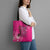 African Women Tote Bag Black Beautiful Brave and Bressed - Pink Color - Wonder Print Shop