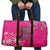African Women Travel Bag Black Beautiful Brave and Bressed - Pink Color - Wonder Print Shop