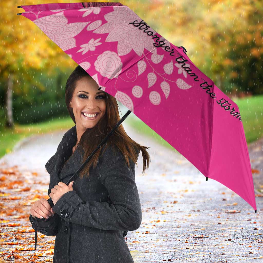 African Women Umbrella Black Beautiful Brave and Bressed - Pink Color - Wonder Print Shop