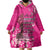 African Women Wearable Blanket Hoodie Black Beautiful Brave and Bressed - Pink Color - Wonder Print Shop