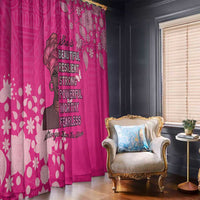 African Women Window Curtain Black Beautiful Brave and Bressed - Pink Color - Wonder Print Shop