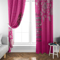 African Women Window Curtain Black Beautiful Brave and Bressed - Pink Color - Wonder Print Shop