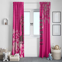 African Women Window Curtain Black Beautiful Brave and Bressed - Pink Color - Wonder Print Shop