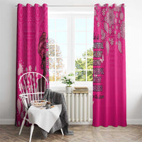African Women Window Curtain Black Beautiful Brave and Bressed - Pink Color - Wonder Print Shop