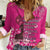 African Women Women Casual Shirt Black Beautiful Brave and Bressed - Pink Color - Wonder Print Shop