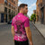 African Women Zipper Polo Shirt Black Beautiful Brave and Bressed - Pink Color - Wonder Print Shop