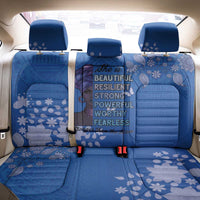 African Women Back Car Seat Cover Black Beautiful Brave and Bressed - Blue Color - Wonder Print Shop