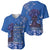 African Women Baseball Jersey Black Beautiful Brave and Bressed - Blue Color - Wonder Print Shop