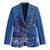 African Women Blazer Black Beautiful Brave and Bressed - Blue Color - Wonder Print Shop