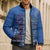African Women Bomber Puffer Jacket Black Beautiful Brave and Bressed - Blue Color - Wonder Print Shop