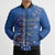 African Women Bomber Puffer Jacket Black Beautiful Brave and Bressed - Blue Color - Wonder Print Shop