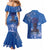 African Women Couples Matching Mermaid Dress and Hawaiian Shirt Black Beautiful Brave and Bressed - Blue Color - Wonder Print Shop