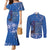 African Women Couples Matching Mermaid Dress and Long Sleeve Button Shirt Black Beautiful Brave and Bressed - Blue Color - Wonder Print Shop