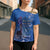 African Women Cross Shoulder Shirt Black Beautiful Brave and Bressed - Blue Color - Wonder Print Shop