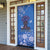 African Women Door Cover Black Beautiful Brave and Bressed - Blue Color - Wonder Print Shop