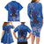 African Women Family Matching Long Sleeve Bodycon Dress and Hawaiian Shirt Black Beautiful Brave and Bressed - Blue Color - Wonder Print Shop