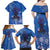 African Women Family Matching Off Shoulder Maxi Dress and Hawaiian Shirt Black Beautiful Brave and Bressed - Blue Color - Wonder Print Shop