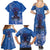 African Women Family Matching Summer Maxi Dress and Hawaiian Shirt Black Beautiful Brave and Bressed - Blue Color - Wonder Print Shop