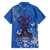 African Women Family Matching Summer Maxi Dress and Hawaiian Shirt Black Beautiful Brave and Bressed - Blue Color - Wonder Print Shop