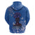 African Women Hoodie Black Beautiful Brave and Bressed - Blue Color - Wonder Print Shop