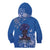 African Women Kid Hoodie Black Beautiful Brave and Bressed - Blue Color - Wonder Print Shop