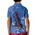 African Women Kid Polo Shirt Black Beautiful Brave and Bressed - Blue Color - Wonder Print Shop
