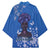 African Women Kimono Black Beautiful Brave and Bressed - Blue Color - Wonder Print Shop