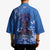 African Women Kimono Black Beautiful Brave and Bressed - Blue Color - Wonder Print Shop