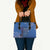 African Women Leather Bag Black Beautiful Brave and Bressed - Blue Color - Wonder Print Shop