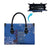 African Women Leather Bag Black Beautiful Brave and Bressed - Blue Color - Wonder Print Shop