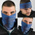 African Women Neck Gaiter Black Beautiful Brave and Bressed - Blue Color - Wonder Print Shop