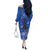 African Women Off The Shoulder Long Sleeve Dress Black Beautiful Brave and Bressed - Blue Color - Wonder Print Shop