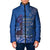 African Women Padded Jacket Black Beautiful Brave and Bressed - Blue Color - Wonder Print Shop