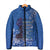 African Women Padded Jacket Black Beautiful Brave and Bressed - Blue Color - Wonder Print Shop
