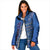 African Women Padded Jacket Black Beautiful Brave and Bressed - Blue Color - Wonder Print Shop