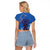 African Women Raglan Cropped T Shirt Black Beautiful Brave and Bressed - Blue Color - Wonder Print Shop