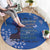 African Women Round Carpet Black Beautiful Brave and Bressed - Blue Color - Wonder Print Shop