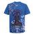African Women Rugby Jersey Black Beautiful Brave and Bressed - Blue Color - Wonder Print Shop