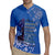 African Women Rugby Jersey Black Beautiful Brave and Bressed - Blue Color - Wonder Print Shop