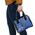 African Women Shoulder Handbag Black Beautiful Brave and Bressed - Blue Color - Wonder Print Shop