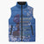 African Women Sleeveless Puffer Jacket Black Beautiful Brave and Bressed - Blue Color - Wonder Print Shop