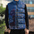 African Women Sleeveless Puffer Jacket Black Beautiful Brave and Bressed - Blue Color - Wonder Print Shop