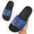 African Women Slide Sandals Black Beautiful Brave and Bressed - Blue Color - Wonder Print Shop