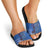 African Women Slide Sandals Black Beautiful Brave and Bressed - Blue Color - Wonder Print Shop