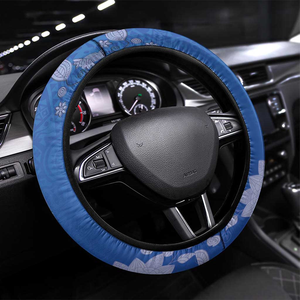 African Women Steering Wheel Cover Black Beautiful Brave and Bressed - Blue Color - Wonder Print Shop