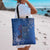 African Women Tote Bag Black Beautiful Brave and Bressed - Blue Color - Wonder Print Shop