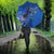 African Women Umbrella Black Beautiful Brave and Bressed - Blue Color - Wonder Print Shop