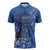 African Women Zipper Polo Shirt Black Beautiful Brave and Bressed - Blue Color - Wonder Print Shop