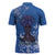 African Women Zipper Polo Shirt Black Beautiful Brave and Bressed - Blue Color - Wonder Print Shop
